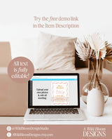 Save the Date Template | Wavy Hand Drawn Save the Date | Colorful Retro Save the Date | Photo Save the Dates | Editable Template, H1