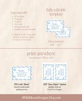 Bridesmaid Proposal Card Template | Will You Be My Bridesmaid | Colorful Bridesmaid Proposal | Wavy Border | Retro Proposal Cards H1