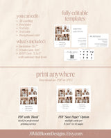 Minimalist Wedding Invitation Template | Modern Wedding Invite | Boho Wedding Invitation | Photo Wedding Invitation | Editable Template M9