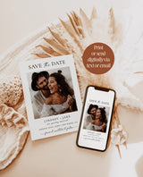 Minimalist Save the Date Template | Photo Save the Date Invite | Simple Save the Date | Boho Save the Date Cards | Editable Template | M9