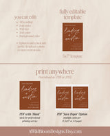 Terracotta Save the Date Template | Minimalist Save the Date Invite | Modern Save the Date | Boho Save the Date Cards | Editable Template M0