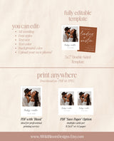 Photo Save the Date Invitation | Modern Terracotta Save the Date | Minimalist Save the Date | Boho Save the Date Card | Editable Template M0