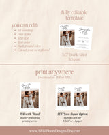 Minimalist Wedding Invitation Template | Editable Minimalist Wedding Invite | Modern Wedding Invite | Photo Wedding Invitation | M0