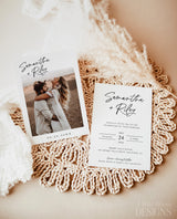 Minimalist Wedding Invitation Template | Editable Minimalist Wedding Invite | Modern Wedding Invite | Photo Wedding Invitation | M0