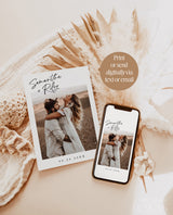 Minimalist Wedding Invitation Template | Editable Minimalist Wedding Invite | Modern Wedding Invite | Photo Wedding Invitation | M0