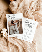 Minimalist Wedding Invitation Template | Editable Minimalist Wedding Invite | Modern Wedding Invite | Photo Wedding Invitation | M0