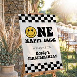 One Happy Dude Birthday Welcome Sign | Baby Boy First Birthday