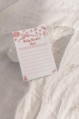 Baby Bucket List Card | Red Bow Shower Boho