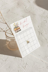 Bridal Bingo Game Card | Shower Wildflower Books Activity