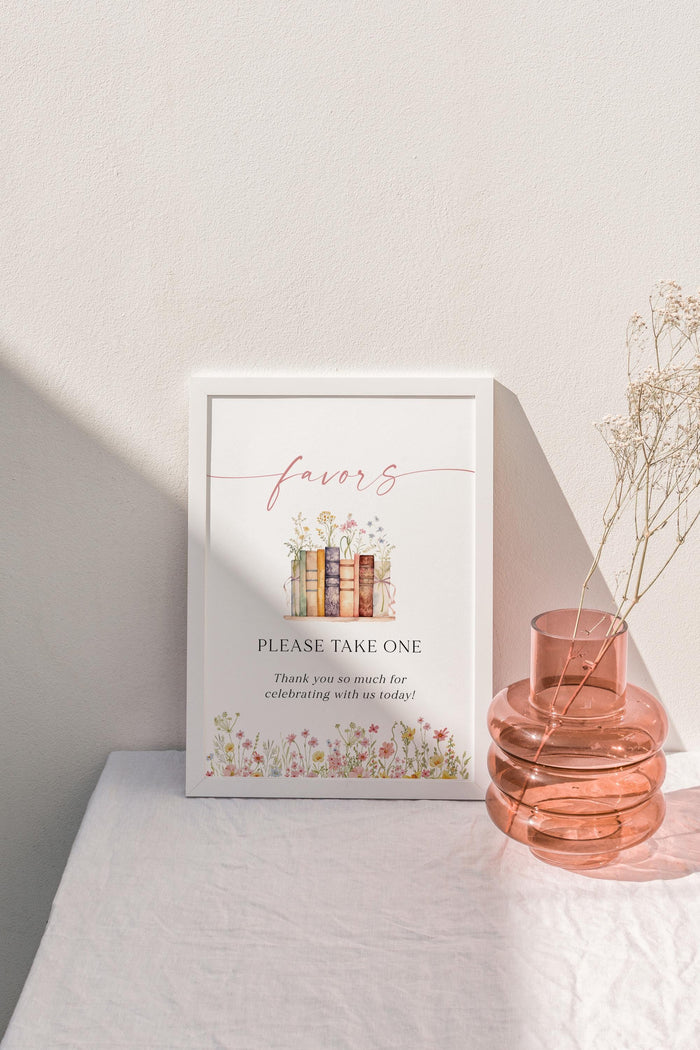 Favors Sign 8x10 | Red Bow Baby Shower