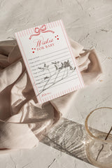 Wishes for Baby Card | Red Bow Shower Pink