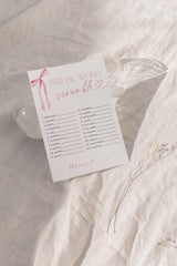 Bridal Word Scramble Game Bridal Shower Game | Pink Bow