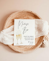 Bridal Shower Mimosa Bar Sign | Brunch Juice Champagne Theme