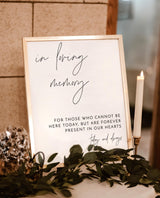 In Loving Memory Wedding Sign | Forever in Our Hearts Memorial Table