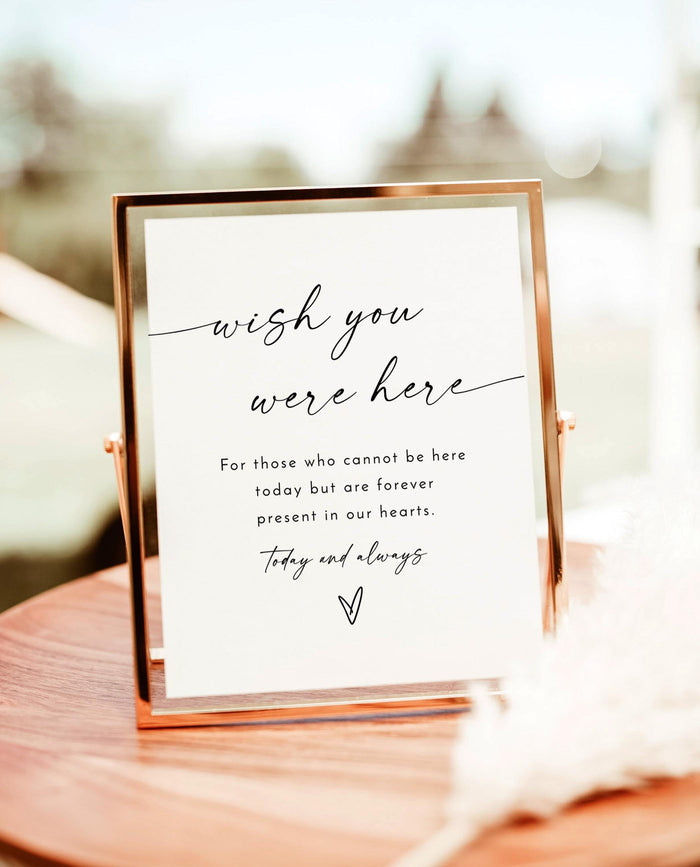 In Loving Memory Sign | Minimalist Wedding Memorial Until