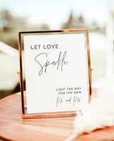 Sparkler Send Off Sign | Let Love Sparkle Minimalist