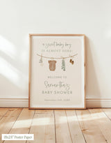 Baby Clothesline Shower Welcome Sign | Boho Gender Neutral