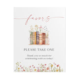 Favors Sign 8x10 | Wildflower Books Bridal Shower
