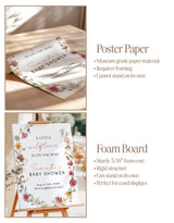 Little Wildflower On The Way Baby Shower Welcome Sign