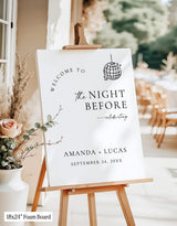 Rehearsal Dinner Welcome Sign | Disco Wedding M9