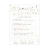 Movie Love Quotes Bridal Shower Game | Pearls and Prosecco
