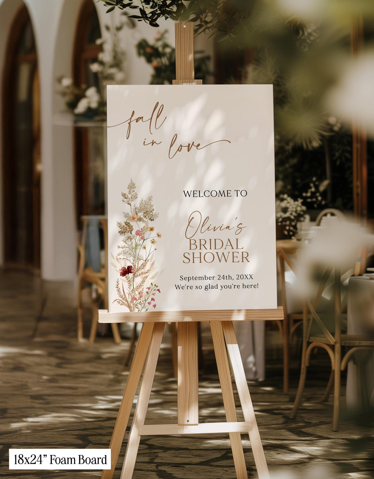 Wildflower Bridal Shower Welcome Sign | Boho Love Welcome Sign