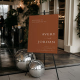 Terracotta Boho Wedding Welcome Sign | Modern Minimalist Theme