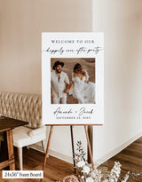 Wedding Welcome Sign | Minimalist Happily Ever After