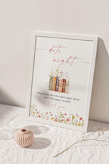 Date Night Ideas Sign 8x10 | Wildflower Books Bridal Shower