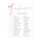 Candy Match Game Baby Shower Game | Pink Bow