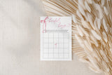 Bridal Bingo Game Bridal Shower Game | Pink Bow