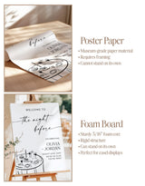 The Night Before Welcome Sign | Rehearsal Dinner Wedding