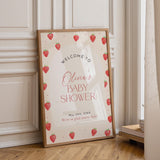 Strawberry Baby Shower Welcome Sign | Berry Sweet Baby Theme