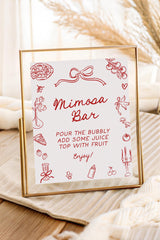 Mimosa Bar Sign Baby Shower Sign | Pizza Baby Shower | Special Delivery