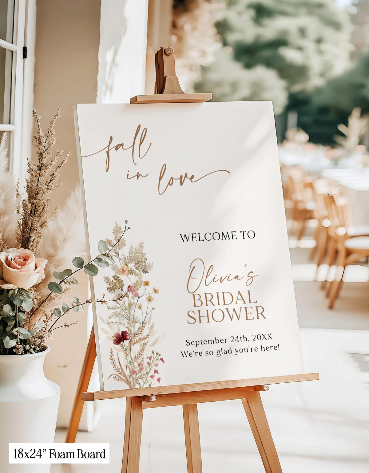 Wildflower Bridal Shower Welcome Sign | Boho Theme