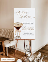A Tini Bit Closer Bridal Shower Welcome Sign | Espresso Martini Theme - close-up detail
