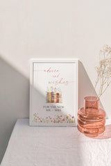 Advice and Wishes Sign 8x10 | Wildflower Books Bridal Shower - detail view