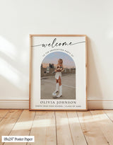 Graduation Party Welcome Sign | Custom Photo Modern Minimalist