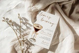 Love is Brewing Bridal Shower Invitation | Espresso Martini 5x7 with Envelopes