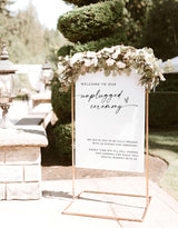 Unplugged Ceremony Wedding Sign | Modern Minimalist Elegant