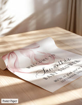Pink Bow Bridal Shower Welcome Sign | Coquette