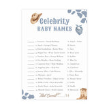 Celebrity Baby Name Baby Shower Game | Blue Cowboy Western