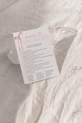Movie Love Quotes Game Bridal Shower Game | Pink Bow