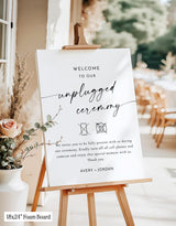 Unplugged Ceremony Wedding Sign | Modern Minimalist Elegant