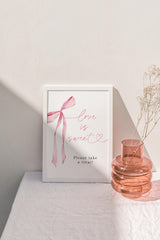 Love is Sweet Sign Baby Shower Sign | Pink Bow
