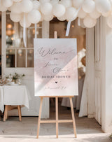 Blush Watercolor Bridal Shower Welcome Sign | Pink Bridal Shower Welcome Poster