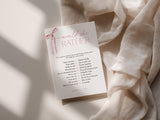 Would She Rather Game Bridal Shower Game | Pink Bow