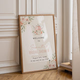 Bridal Shower Tea Party Welcome Sign | Floral Kettle Theme