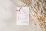 Miss to Mrs Bridal Shower Invitation | Pink Bow