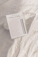 Mommy or Daddy Game | Black and Tan Gender Neutral Baby Shower Game Card 5x7 BM1